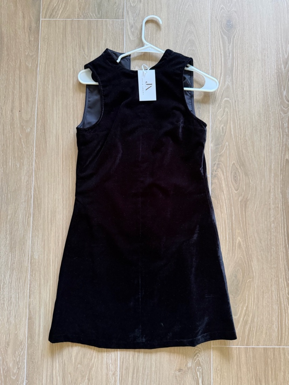 Julia Amory Black Velvet Baby Jane Sleeveless Dress